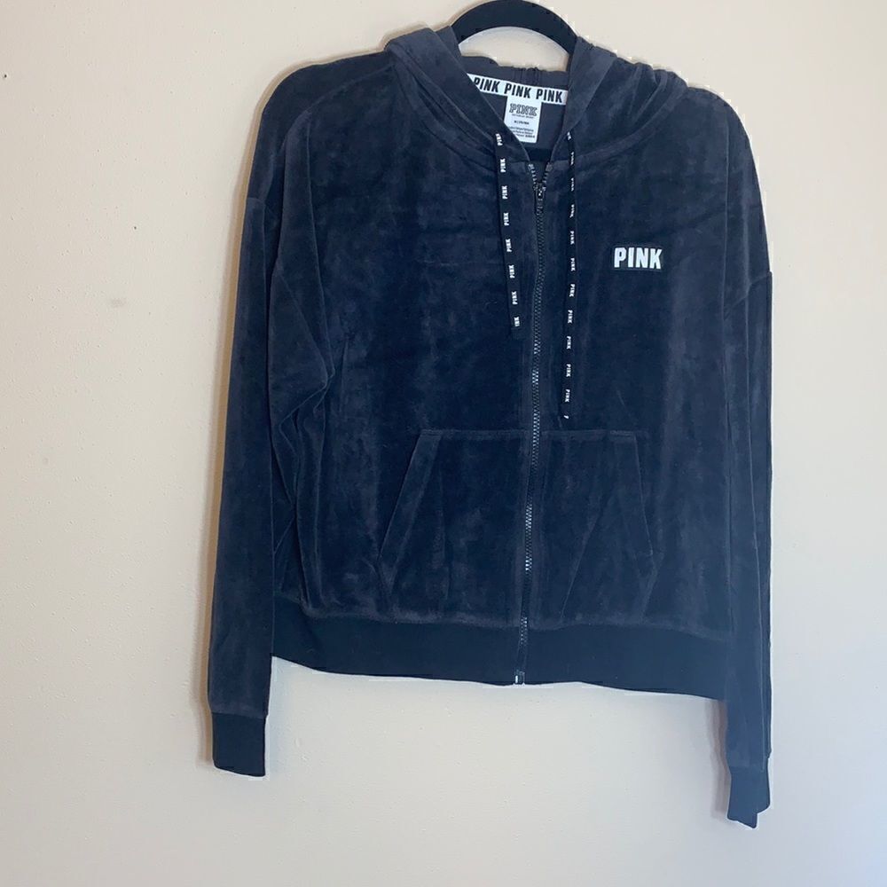 Y2K Black PINK Victoria’s Secret  (has a velvet feel) medium (D1